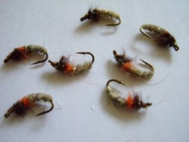 CZECH NYMPHS OLIVE-RED WEIGHTED
