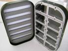 10 Compartments Black Aluminum Slit Foam Fly Box