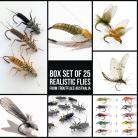 Box Of 25 Realistic Flies