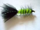 Bead Head Black/Chartreuse Buggers