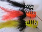 3 Large Popper Collection with rubber legs  on #4/0 hook with weed guard